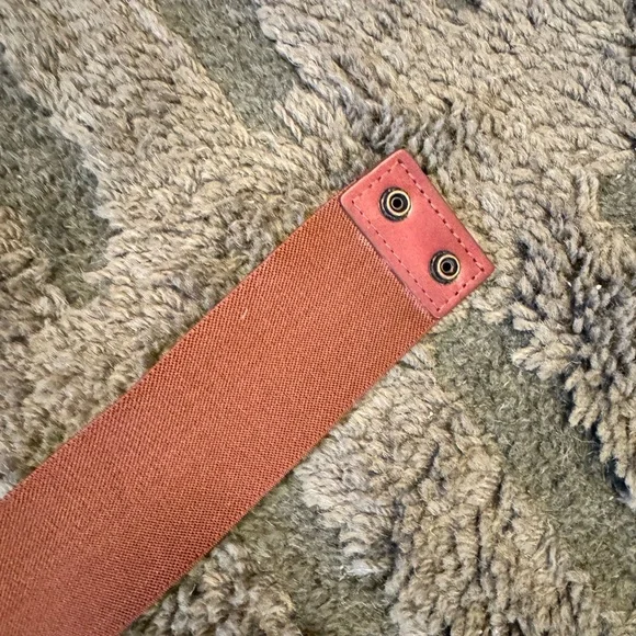 Anthropologie Brown Leather Belt with Elastic - Picture 6 of 11